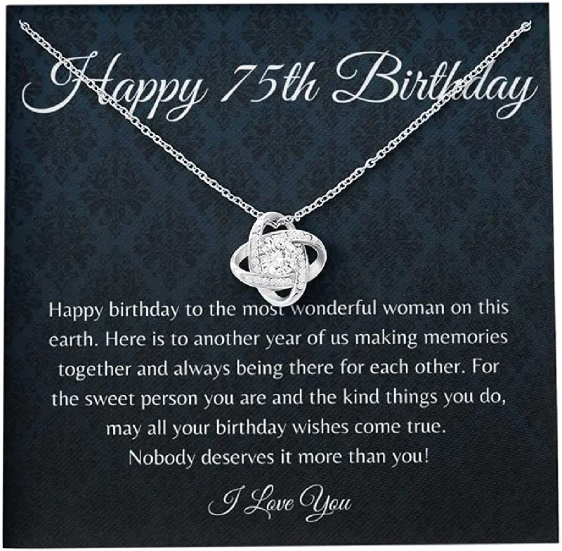 Limited-Time Jewelry Discounts – Shine Without The Splurge 75th Birthday Necklace Message Card With Necklace Box Gift Necklace For Grandma Gift For Grandma For Grandma Box