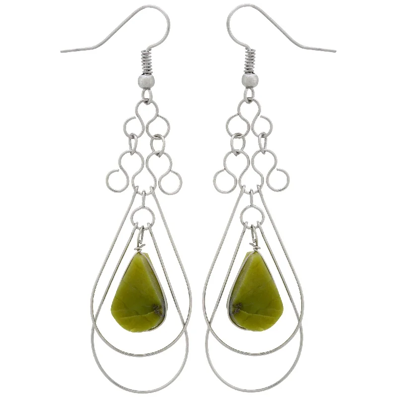 Eco-Friendly Sustainable Jewelry For Conscious Buyers Teardrop Loops Stone Earrings