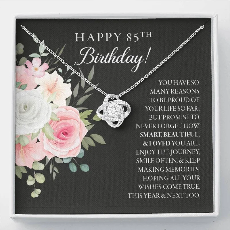Big Discounts On Elegant Jewelry Collections 85th Birthday Necklace Gift for her Eighty-five years old jewelry present with pink floral message card Meaningful