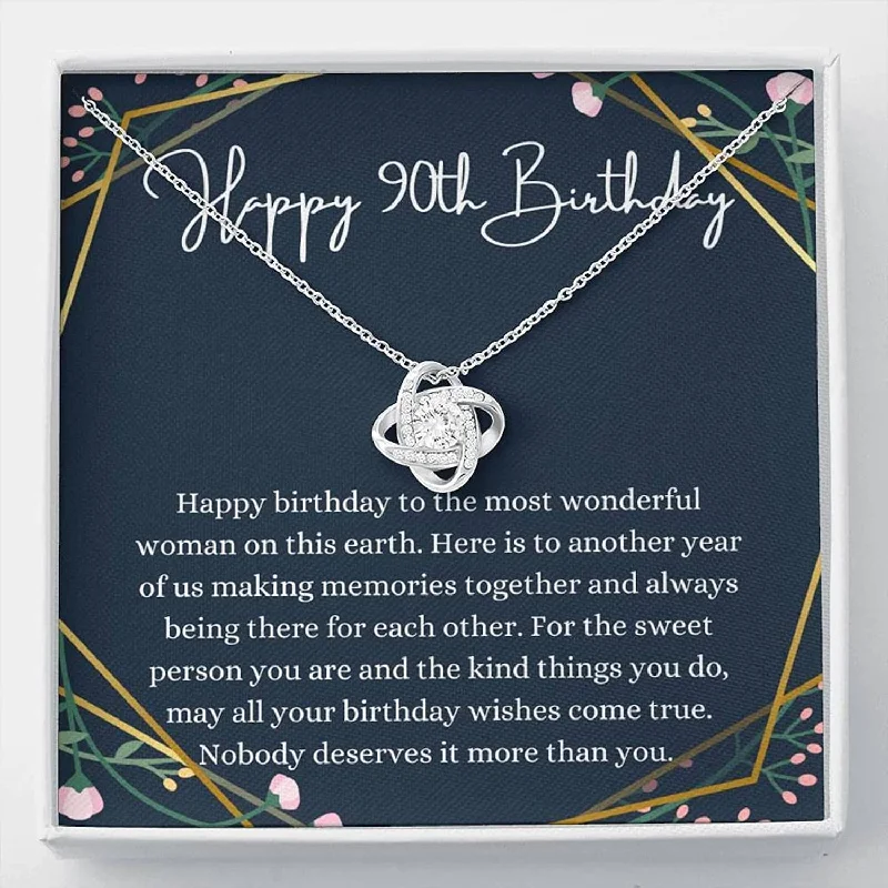Grab Stylish Jewelry Before The Sale Ends 90th Birthday Necklace 90th For Her ninetieth For Women Friend 90th Birthday Friend 90th Message Card and Gift Box