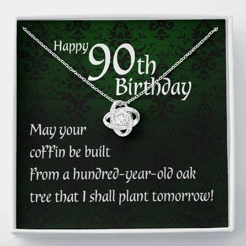 Buy More, Save More – Special Jewelry Discounts 90th Birthday Necklace Grandmother Necklace Irish Blessing Love Knot Necklace - 90th Birthday Necklace Gift For Women