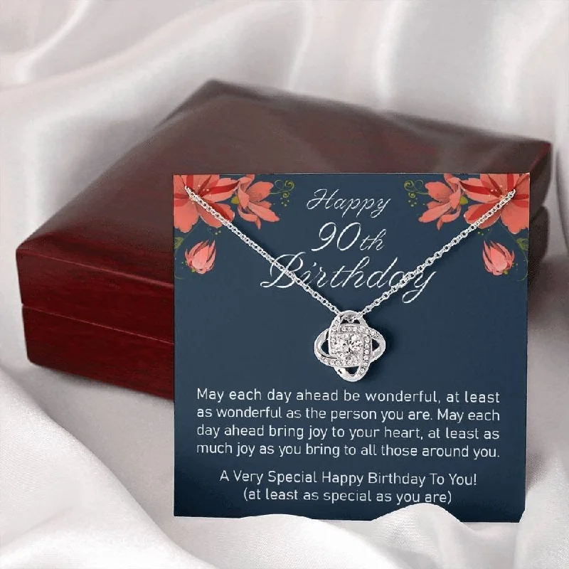 Shop Jewelry That Shines Without The High Price 90th Birthday Necklace Message Card Jewelry - Personalized Gifts Handmade Necklace Very Special Love Knot Necklace