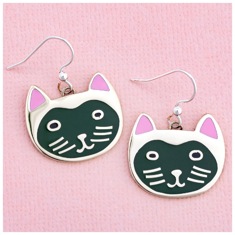 Best-Selling Jewelry Now Available At Special Deals Hand Painted Cat Earrings