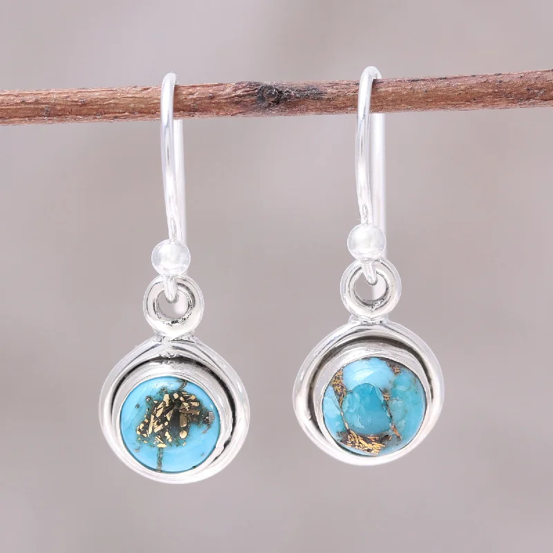 Grab Stylish Jewelry Before The Sale Ends Adorable Moon in Blue Sterling Silver and Blue Composite Turquoise Earrings Grab Stylish Jewelry Before The Sale Ends Adorable Moon in Blue Sterling Silver and Blue Composite Turquoise Earrings