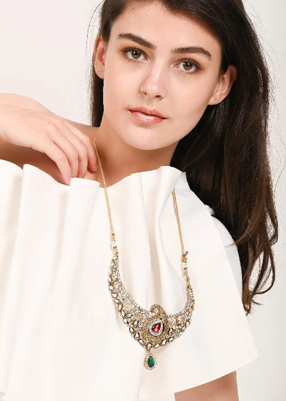 Best-Selling Jewelry Now Available At Special Deals Odette Women Antique Kundan Necklace Set
