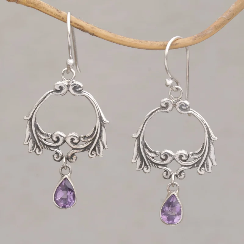 Flash Sale On Elegant Jewelry – Don't Miss Out Bali Garland Garland Shaped Sterling Silver Earrings with Amethysts Flash Sale On Elegant Jewelry – Don't Miss Out Bali Garland Garland Shaped Sterling Silver Earrings with Amethysts