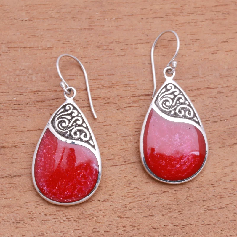 Limited-Stock Jewelry Clearance – Grab Your Favorites Now Bali Pear Red Teardrop Sterling Silver and Resin Dangle Earrings Limited-Stock Jewelry Clearance – Grab Your Favorites Now Bali Pear Red Teardrop Sterling Silver and Resin Dangle Earrings