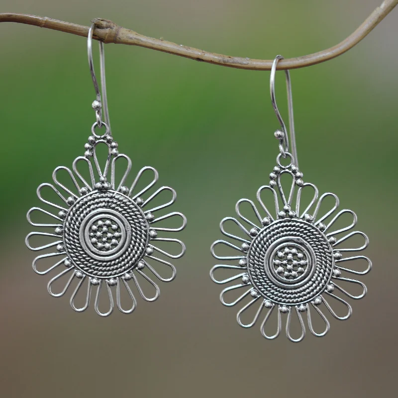 Upgrade Your Jewelry Collection For Less Bali Sun Handcrafted Sterling Silver Dangle Earrings from Bali