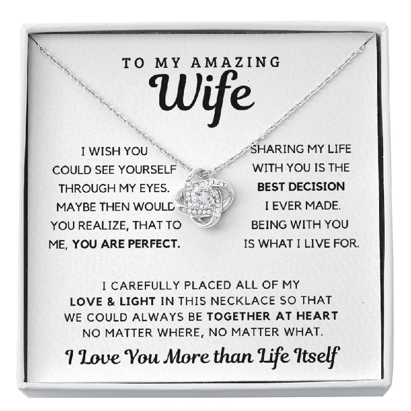The Ultimate Jewelry Sale – Shop Premium Styles Love Knot Necklace- Best Decision Wife Necklace Limited Edition - Get Yours Today!