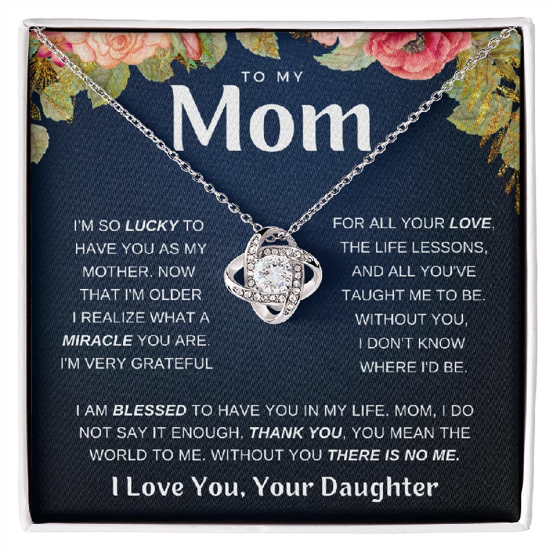 Stunning Statement Jewelry, Unbeatable Discounts Love Knot Necklace- Blessed To Have You Gift For Mom from Daughter- Limited Edition -Grab Yours Now!
