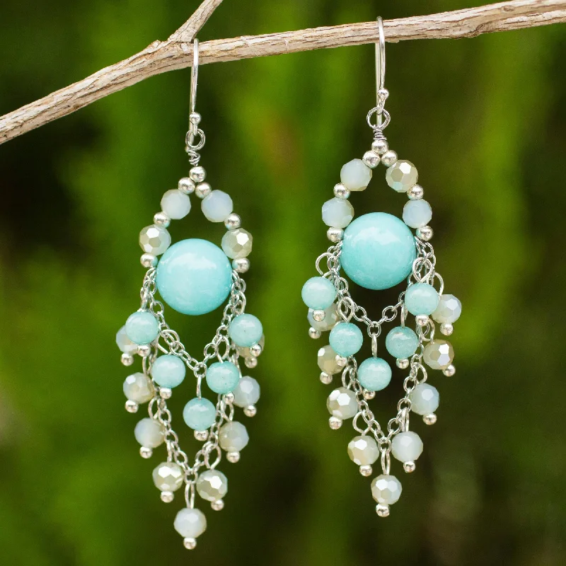 Timeless Beauty, Unbeatable Deals – Jewelry Sale On Brilliant Meteor Quartz Silver Plated Chandelier Earrings