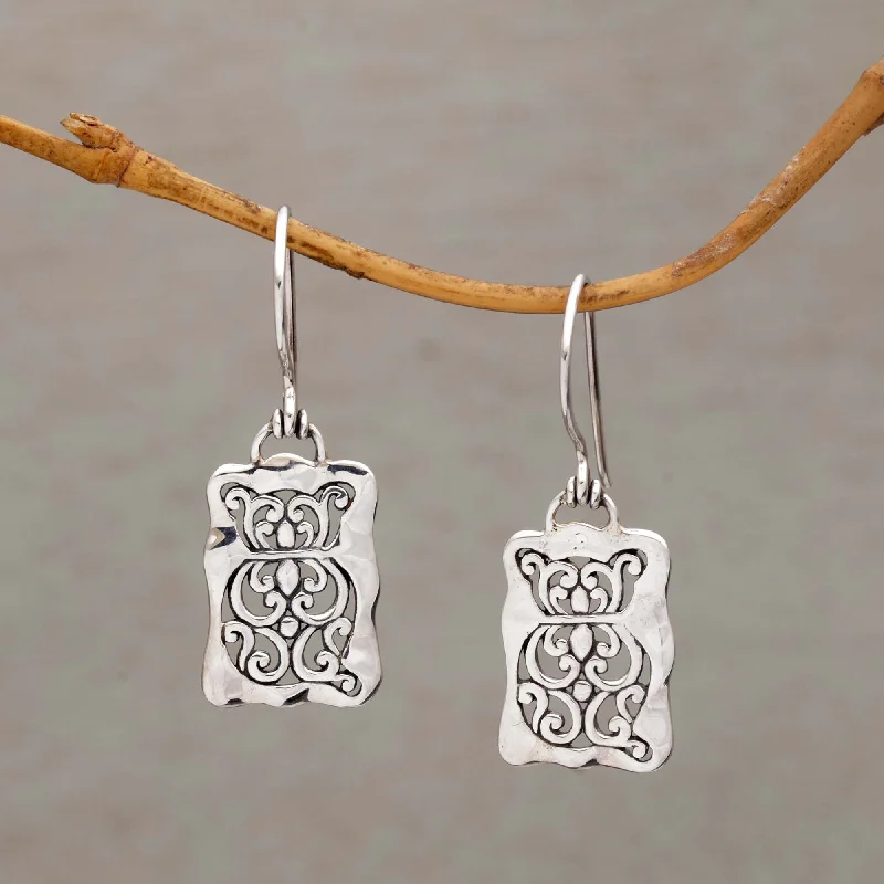 Affordable Luxury Jewelry – Style At A Great Price Cat Swirls Cat Motif Sterling Silver Dangle Earrings from Bali Affordable Luxury Jewelry – Style At A Great Price Cat Swirls Cat Motif Sterling Silver Dangle Earrings from Bali