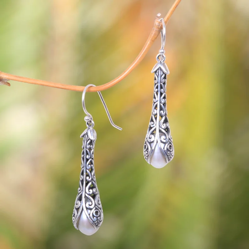 Elevate Your Jewelry Collection With Limited-Time Savings Clove Island Sterling Silver Tendrils and Cultured Pearl Earrings Elevate Your Jewelry Collection With Limited-Time Savings Clove Island Sterling Silver Tendrils and Cultured Pearl Earrings