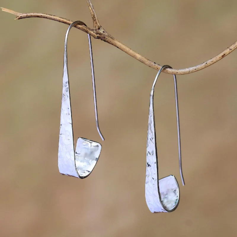 Luxury Jewelry Now At Special Promotional Rates Contemporary Curls Curling Modern Sterling Silver Drop Earrings from Bali