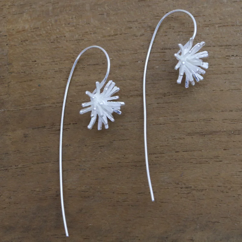 Premium Diamond Jewelry For Unforgettable Moments Coral Glisten Modern Sterling Silver Drop Earrings Crafted in Bali