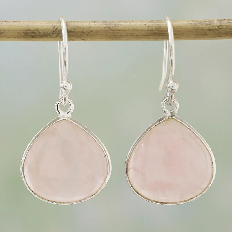 Huge Savings On Timeless Jewelry Collections Dancing Soul Rose Quartz and Sterling Silver Dangle Earrings from India Huge Savings On Timeless Jewelry Collections Dancing Soul Rose Quartz and Sterling Silver Dangle Earrings from India