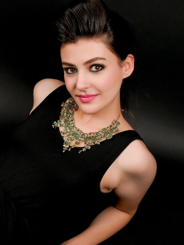 Buy More, Save More On Stunning Jewelry Pieces Odette Women Emerald Green Crystal Necklace Set