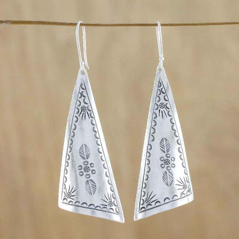 Grab Your Favorite Jewelry At The Lowest Prices Exotic Triangles Triangular Karen Silver Dangle Earrings from Thailand Grab Your Favorite Jewelry At The Lowest Prices Exotic Triangles Triangular Karen Silver Dangle Earrings from Thailand