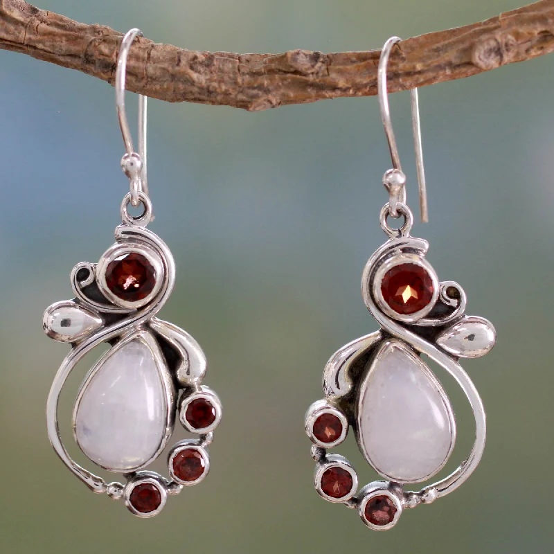 Luxury Handcrafted Jewelry For Elegant Looks Exquisite  Rainbow Moonstone Earrings