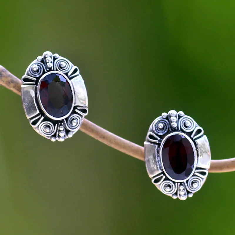 Limited-Stock Jewelry Sale – Once It's Gone, It's Gone Exuberance Garnet Sterling Silver Button Earrings Limited-Stock Jewelry Sale – Once It's Gone, It's Gone Exuberance Garnet Sterling Silver Button Earrings