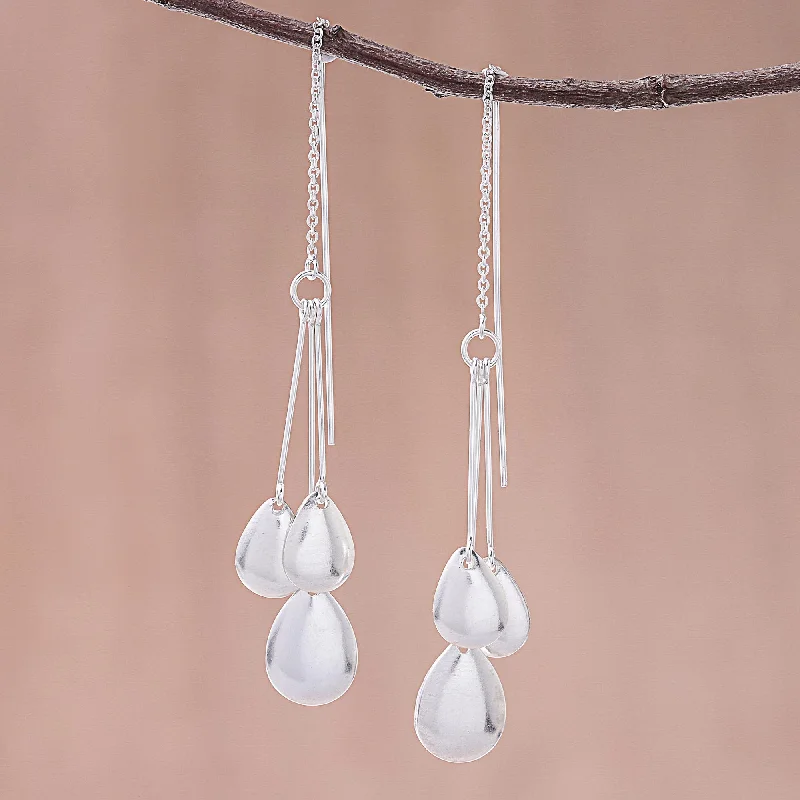 Discounted Luxury Jewelry – Shine Without The Splurge Fashionable Drops Drop-Pattern Sterling Silver Dangle Earrings from Thailand