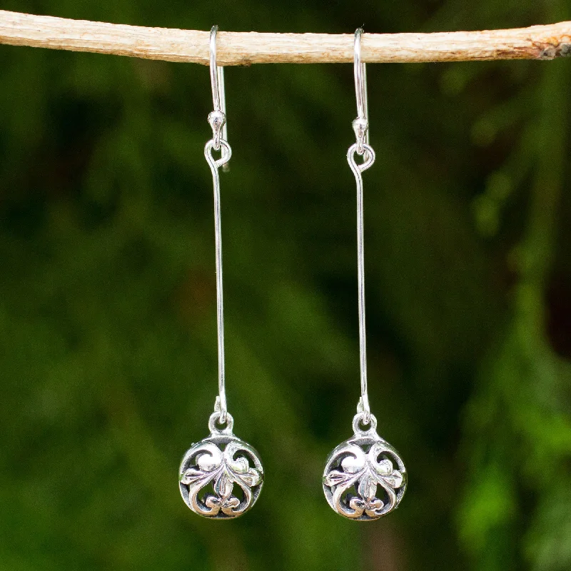 Timeless Elegance, Temporary Discounts – Act Fast Filigree Charm Sterling Silver Dangle Earrings