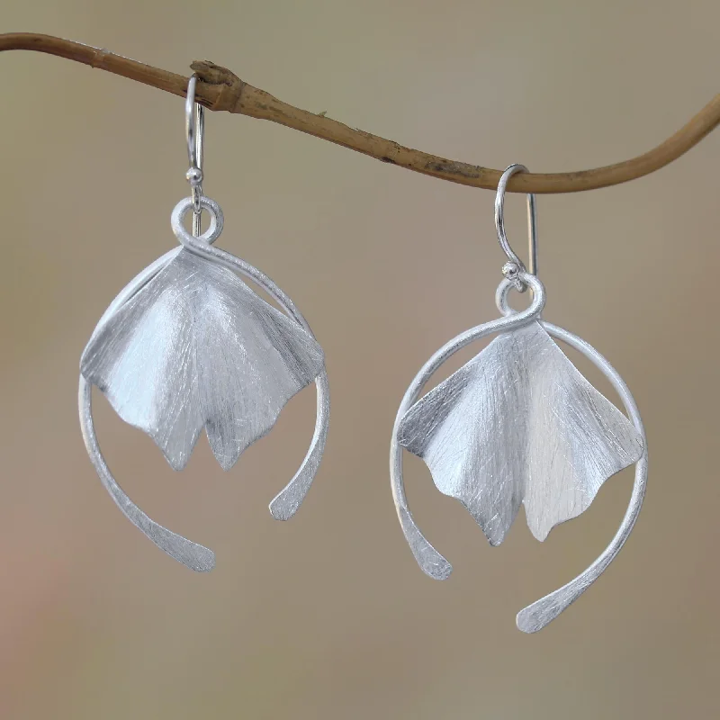Unique Jewelry Designs Now At Discounted Rates Flying Petals Flower Petal Sterling Silver Dangle Earrings from Bali