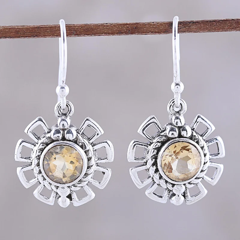 Your Dream Jewelry At Dream Prices – Shop Now Gleaming Bloom Gleaming Citrine Dangle Earrings Crafted in India