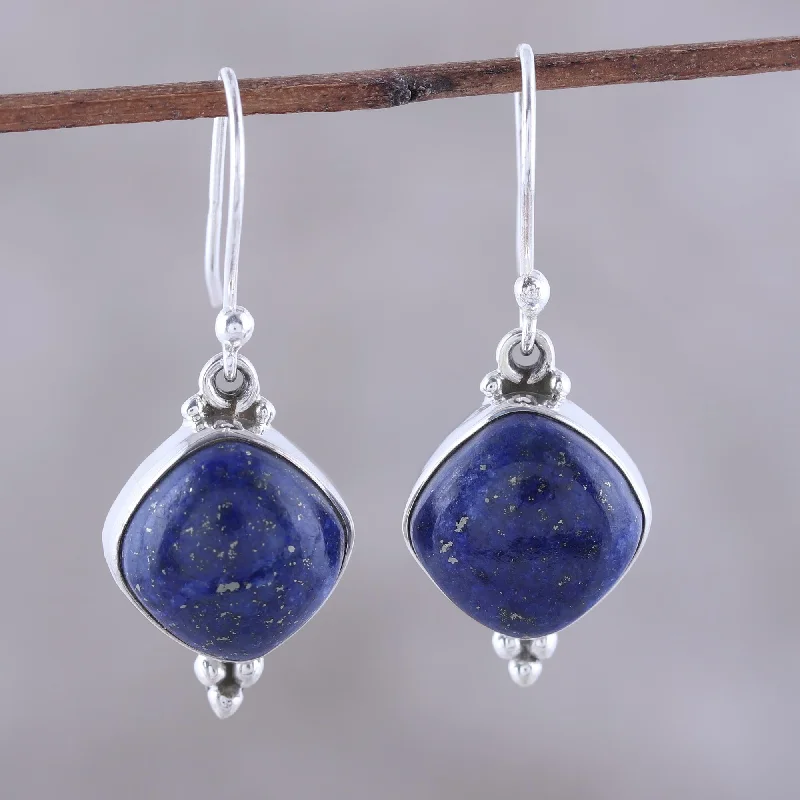 Don't Miss Our Biggest Jewelry Sale Of The Season Gleaming Grandeur Lapis Lazuli Dangle Earrings from India Don't Miss Our Biggest Jewelry Sale Of The Season Gleaming Grandeur Lapis Lazuli Dangle Earrings from India