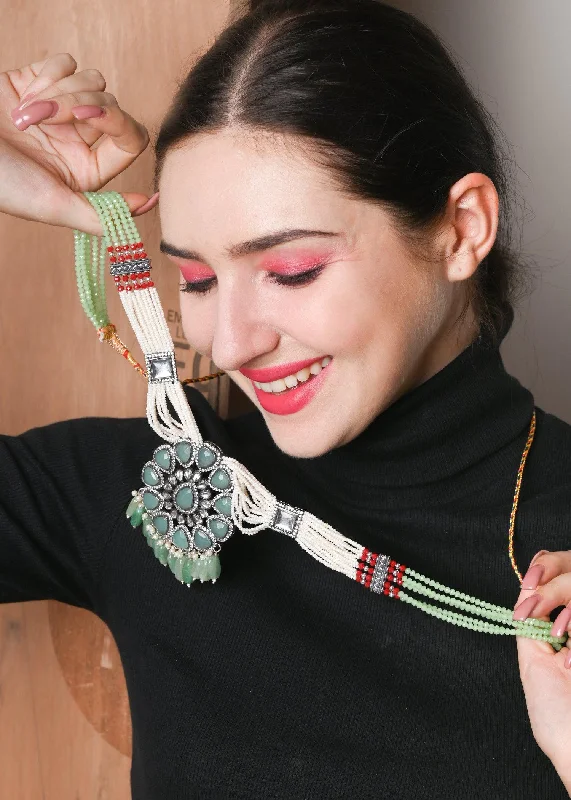 Timeless Beauty, Unbeatable Deals – Jewelry Sale On Odette Women Green Trendy Necklace Set