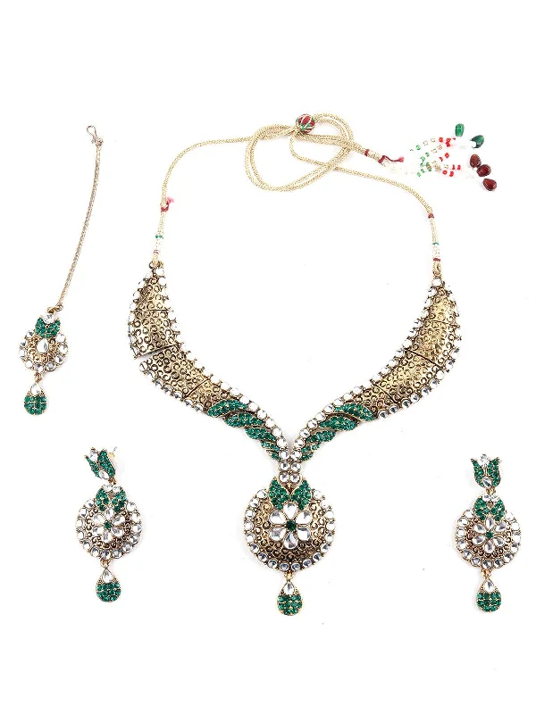 Everyday Jewelry Essentials Now On Sale Odette Women White And Golden Kundan Choker Necklace Set