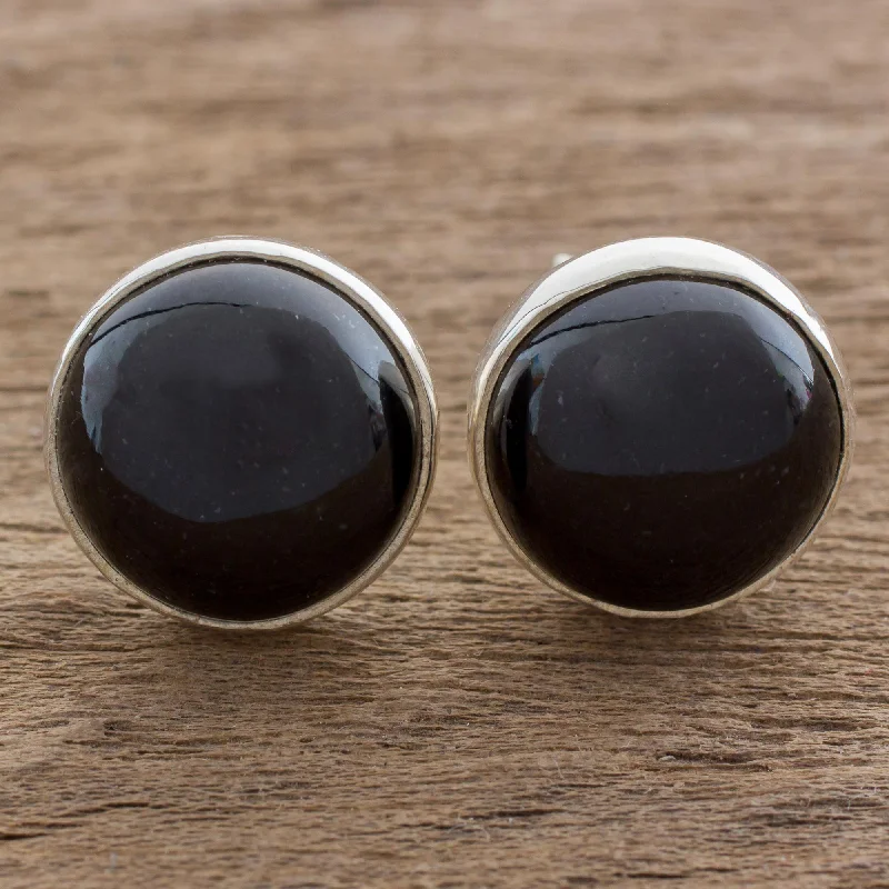 Chic, Trendy, And Affordable Jewelry Sale Harmonious Peace Jade & Silver Button Earrings
