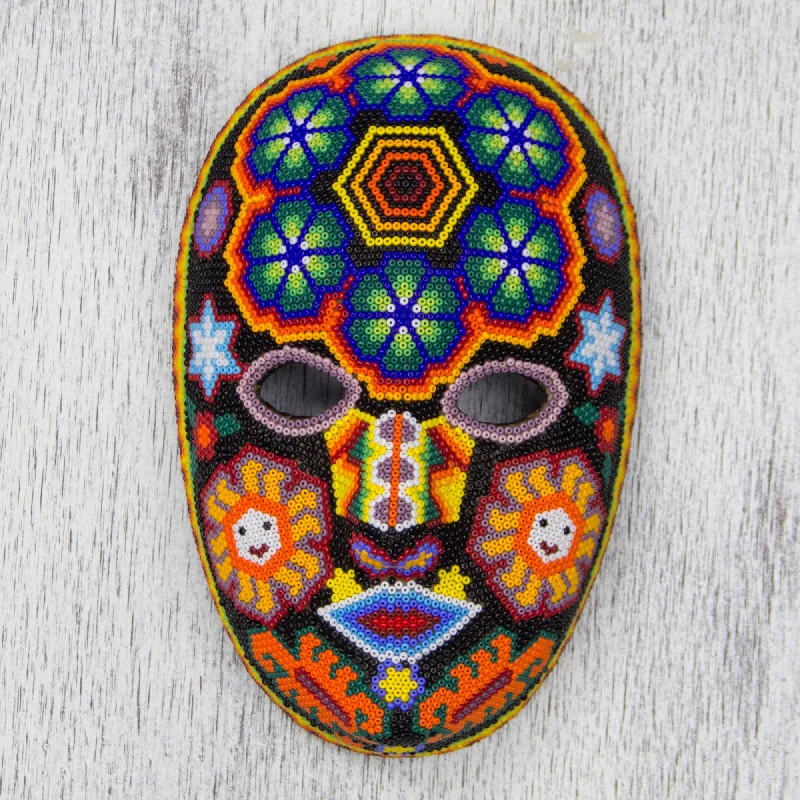 Get Your Favorite Jewelry At The Best Price Huichol Charm Beaded Papier Mache Mask