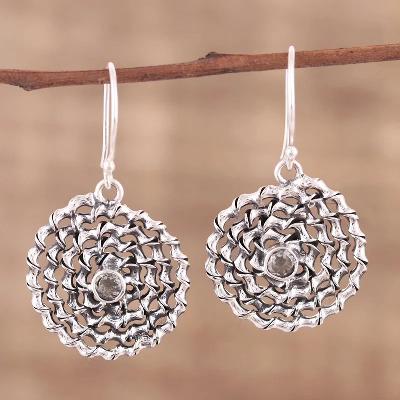 Buy More, Save More – Special Jewelry Discounts Ice Spiral Clear Quartz and Sterling Silver Dangle Spiral Earrings