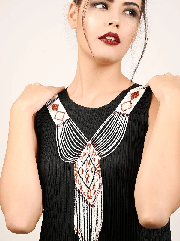 Shop Trending Jewelry With Exclusive Savings Odette Women Jacintha Handmade White Boho Neckpiece