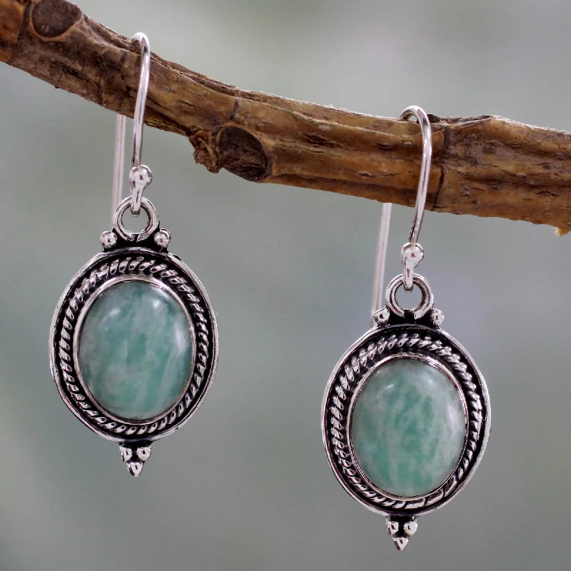 Shop Dazzling Jewelry With Special Promotional Discounts Jungle Charm Handcrafted Indian Earrings with Amazonite Shop Dazzling Jewelry With Special Promotional Discounts Jungle Charm Handcrafted Indian Earrings with Amazonite