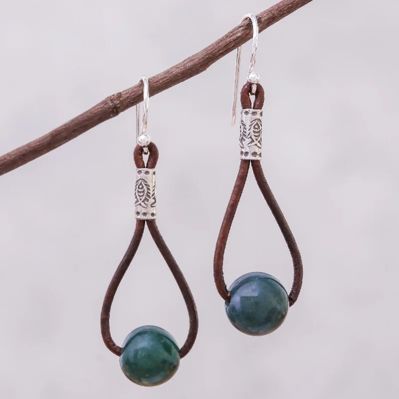 Trending Jewelry Styles Now At Limited-Time Discounts Karen Culture Hill Tribe Green Agate and Leather Dangle Earrings Trending Jewelry Styles Now At Limited-Time Discounts Karen Culture Hill Tribe Green Agate and Leather Dangle Earrings