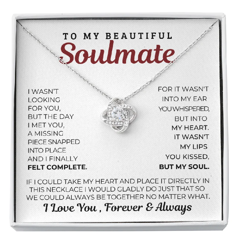 Get The Sparkle You Love At Prices You Adore Love Knot Necklace- Kissed my soul Forever Always Necklace Limited Edition - Grabs Yours Now!