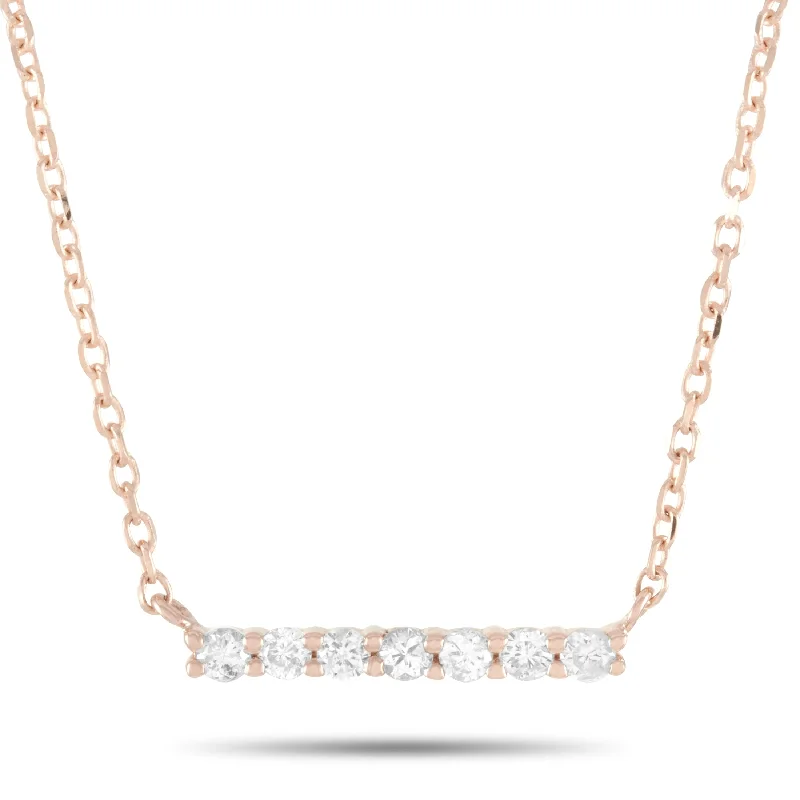 LB Exclusive 14K Rose Gold 0.10 ct Diamond Necklace