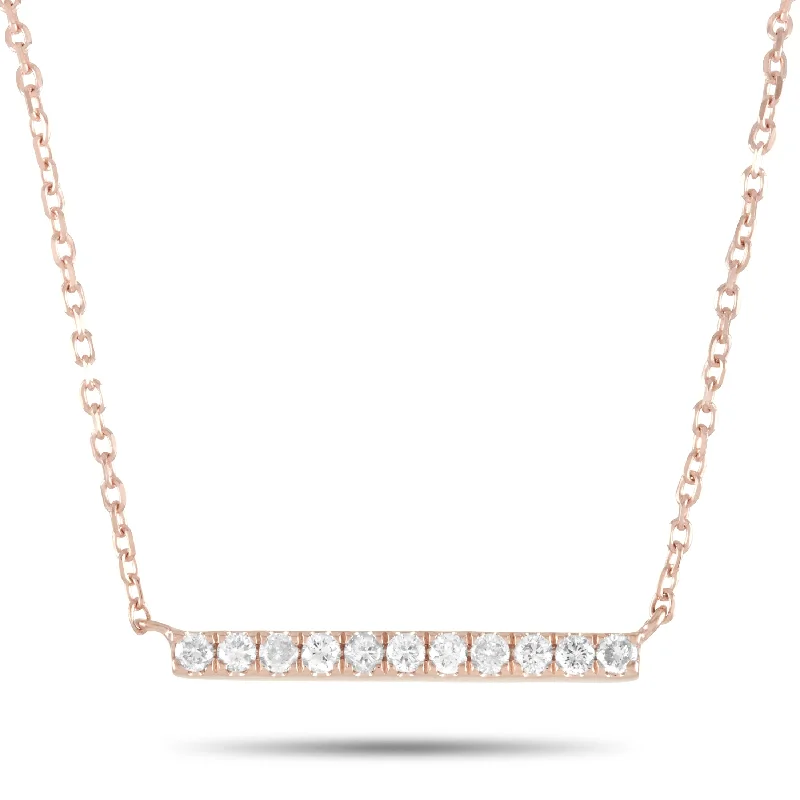 LB Exclusive 14K Rose Gold 0.10 ct Diamond Pendant Necklace