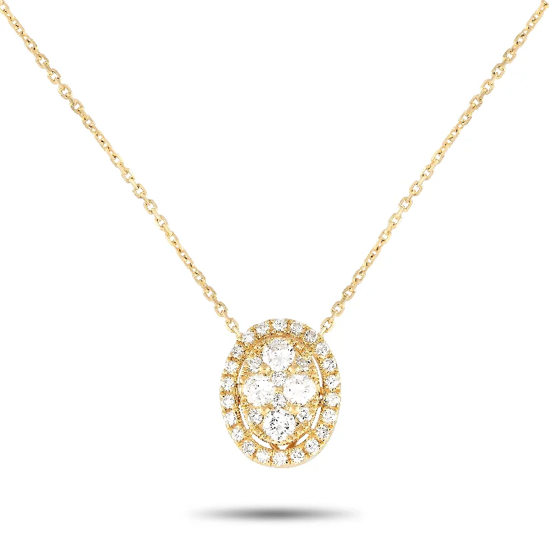 LB Exclusive 18K Yellow Gold 0.85ct Diamond Necklace ANK-14939-Y