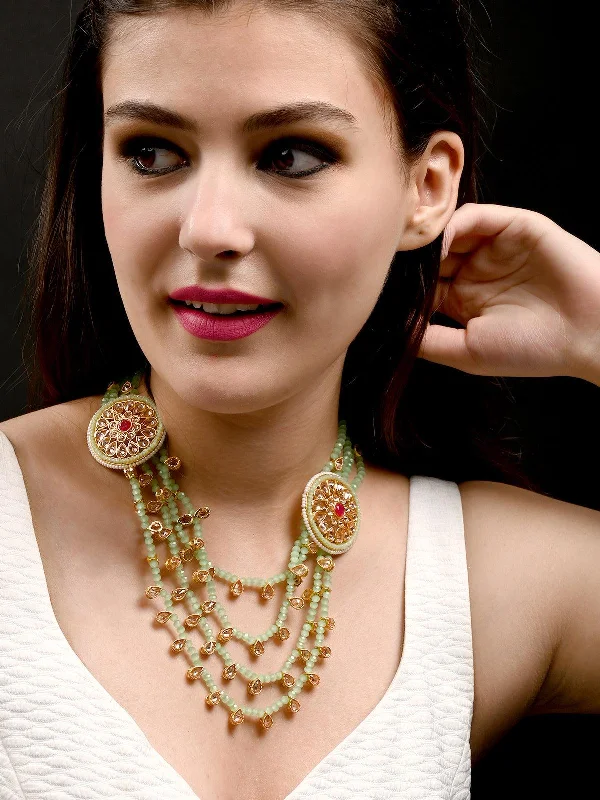 Special Sale On Handcrafted Jewelry – Shop Today Odette Women Mint Green Kundan Necklace Set Special Sale On Handcrafted Jewelry – Shop Today Odette Women Mint Green Kundan Necklace Set