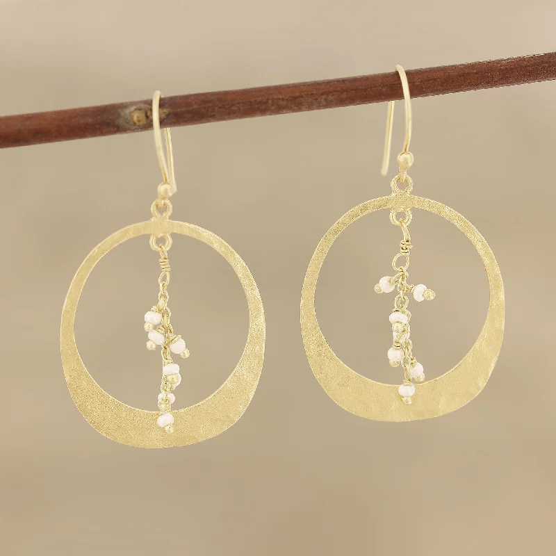 Huge Savings On Timeless Jewelry Collections Moon Rain Gold Plated Cultured Pearl Dangle Earrings from India Huge Savings On Timeless Jewelry Collections Moon Rain Gold Plated Cultured Pearl Dangle Earrings from India