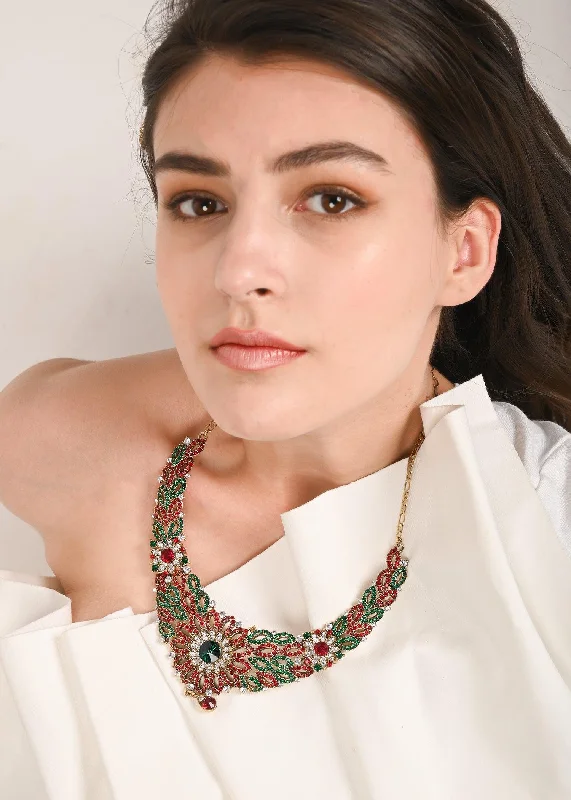 Buy More, Save More On Stunning Jewelry Designs Odette Women Multicolor Crystal Necklace Set