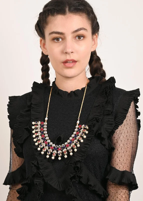 Luxury Jewelry Sale – Elegant Styles At Unbeatable Prices Odette Women Multicolor With Pearls Necklace Set