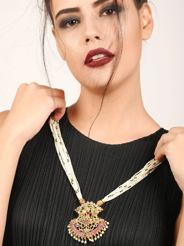 Fashion-Forward Jewelry At Incredible Prices Odette Women Multilayered White Temple Style Necklace Set