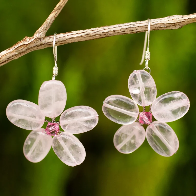 Best Jewelry Sale – Shop Exclusive Designs Now Mystic Daisy Rose Quartz Beaded Earrings