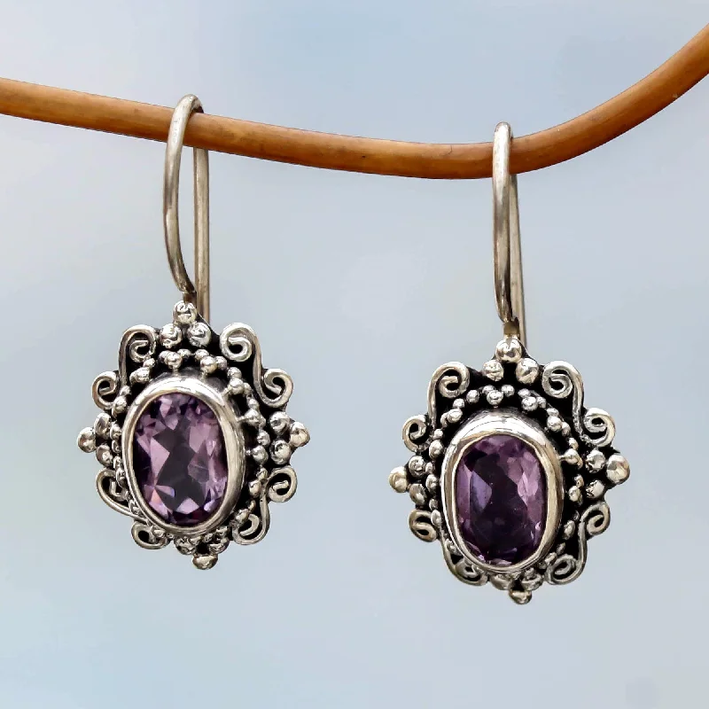 Exclusive Jewelry Bundles At Discounted Prices Nature's Mirrors Hand Made Amethyst Sterling Silver Drop Earrings Indonesia