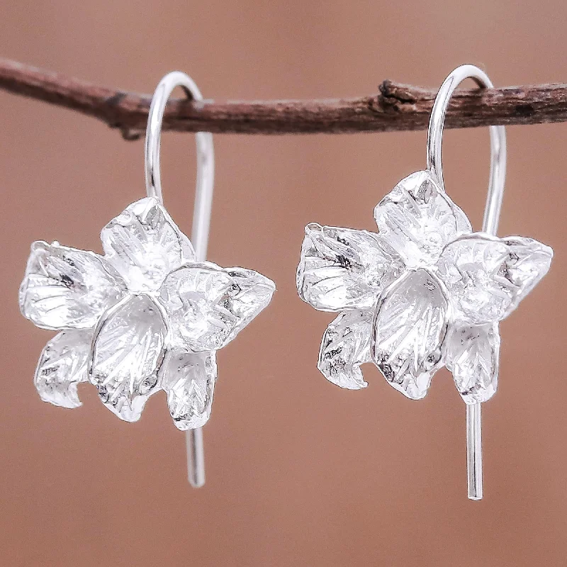 Shop Dazzling Jewelry At The Best Prices Orchid Blossom Thai Artisan Handmade Orchid Earrings in Sterling Silver Shop Dazzling Jewelry At The Best Prices Orchid Blossom Thai Artisan Handmade Orchid Earrings in Sterling Silver