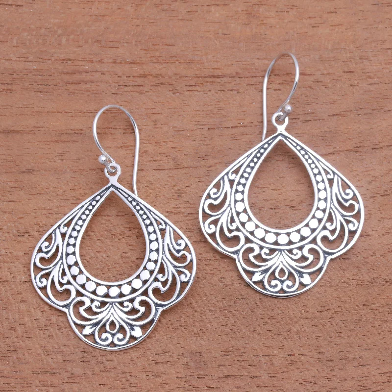 Shop Trending Jewelry With Exclusive Savings Original Elegance Patterned Sterling Silver Dangle Earrings from Bali Shop Trending Jewelry With Exclusive Savings Original Elegance Patterned Sterling Silver Dangle Earrings from Bali